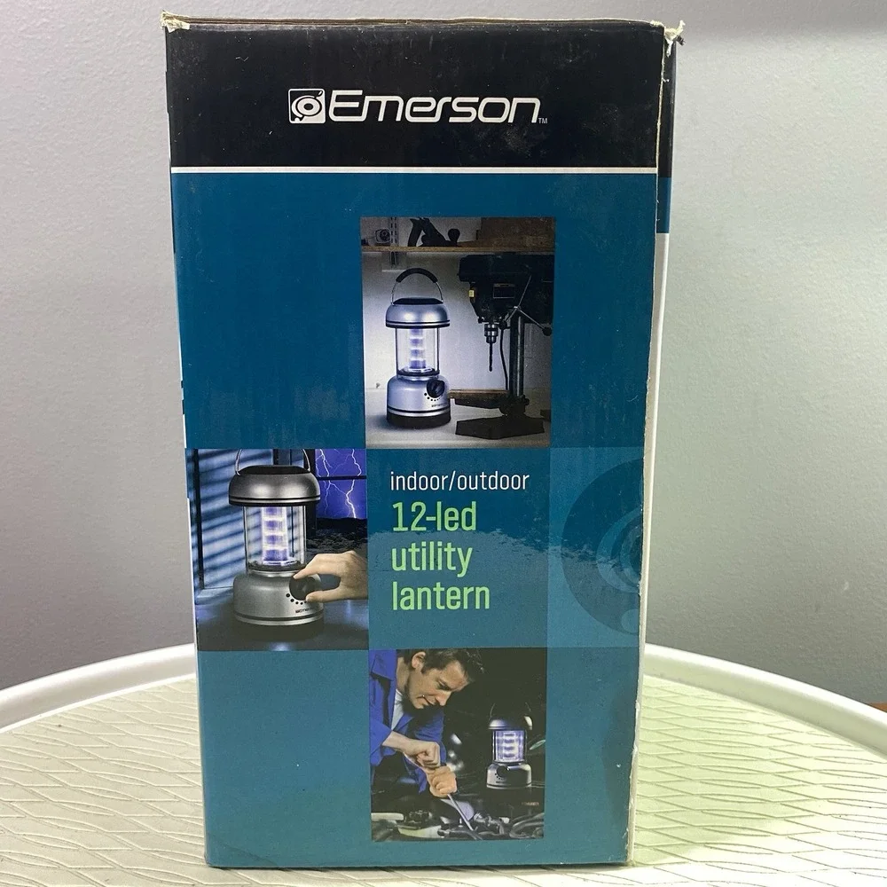 Emerson 12-White LED Utility Lantern Indoor/Outdoor‎ Dimmer-Battery Operated NWB